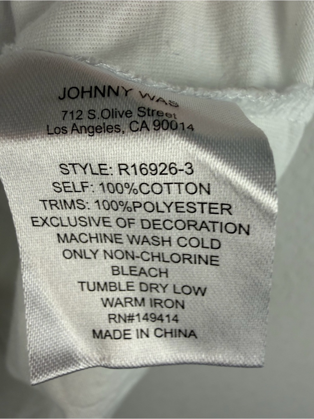Johnny Was Raw Hem V-Neck Tee Sz XL - Picture 4 of 5